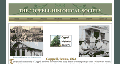 Desktop Screenshot of coppellhistoricalsociety.org